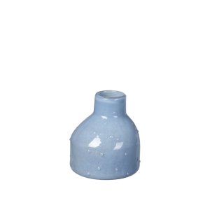 BROSTE COPENHAGEN Silas vase, rund - serenity lysebl glas