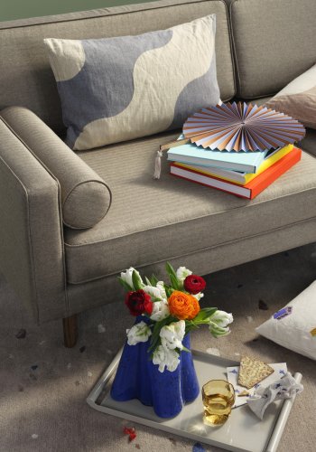 BROSTE COPENHAGEN Billie vase - intens bltt glass