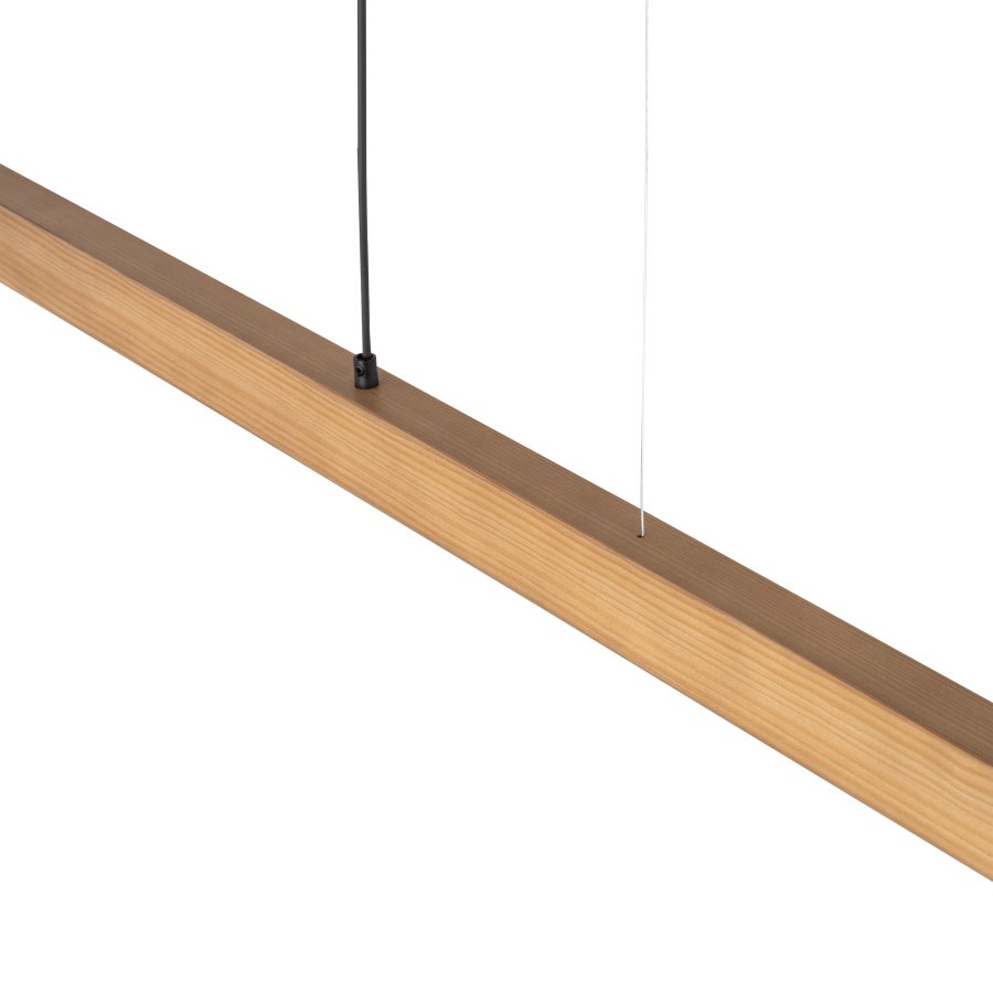 TK Teo LED-taklampe 1260 - naturlig tre og sort metall