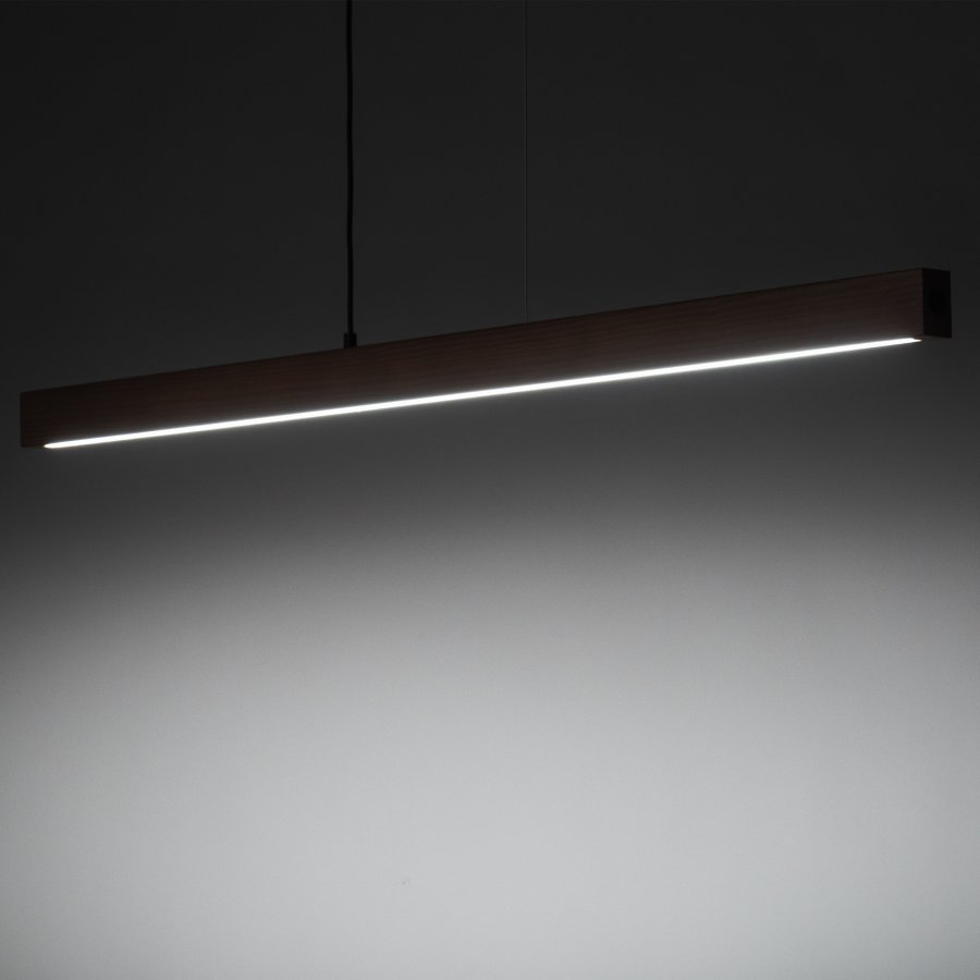 TK Teo LED-taklampe 1260 - naturlig tre og sort metall