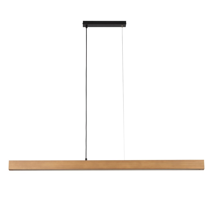 TK Teo LED-taklampe 1260 - naturlig tre og sort metall