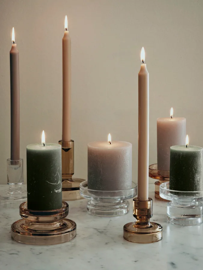 BROSTE COPENHAGEN Petra Kerzenständer – Klarglas (H:8)