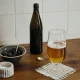 BROSTE COPENHAGEN Bubble Bierglas – klares Glas mit Blasen (H:18,5)