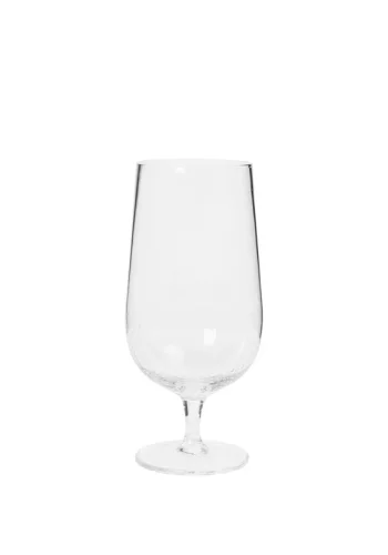 BROSTE COPENHAGEN Bubble Bierglas – klares Glas mit Blasen (H:18,5)