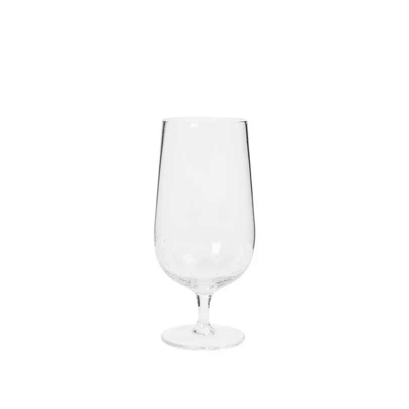 BROSTE COPENHAGEN Bubble Bierglas – klares Glas mit Blasen (H:18,5)