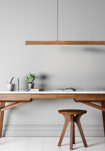 TK Teo LED taklampe 1260 - valnttfarget tre og sort metall