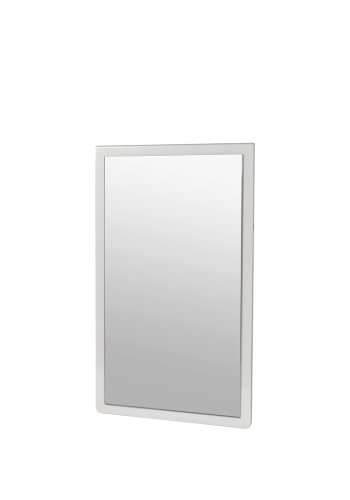 BROSTE COPENHAGEN Tenna Wandspiegel, rechteckig – Spiegelglas und regengraues MDF (78 x 46)