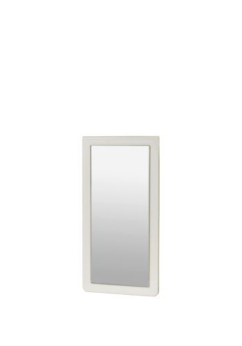 BROSTE COPENHAGEN Tenna Wandspiegel, rechteckig – Spiegelglas und regengraues MDF (52 x 26)