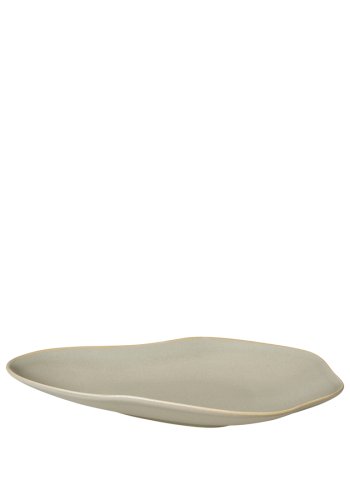 BROSTE COPENHAGEN Limfjord Dessertteller, Bio – mattes hellgraues Steingut (14,8x24)