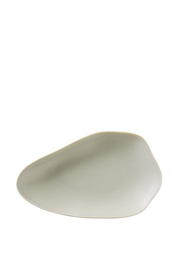 BROSTE COPENHAGEN Limfjord Dessertteller, Bio – mattes hellgraues Steingut (14,8x24)