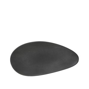 BROSTE COPENHAGEN Limfjord lunchtallrik, ekologisk - matt mörkgr stengods (16x32)