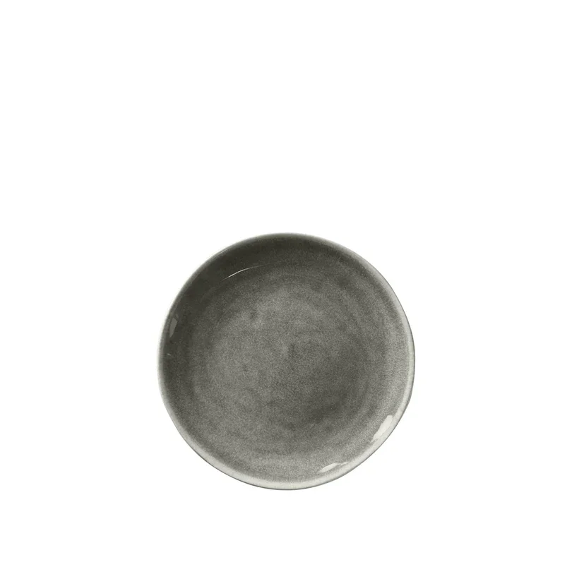 BROSTE COPENHAGEN Nordic Rain Dessert-/Mittagessenteller, rund – graues Steingut (20)