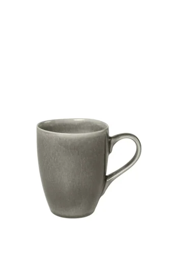 BROSTE COPENHAGEN Nordic Rain Becher mit Henkel – graues Steingut (8)