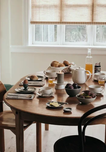 BROSTE COPENHAGEN Nordic Rain Schale, rund – graues Steingut (15)