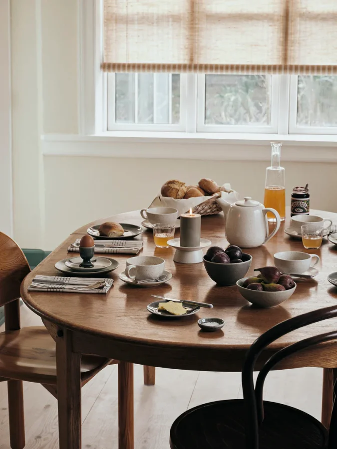 BROSTE COPENHAGEN Nordic Rain Schale, rund – graues Steingut (15)