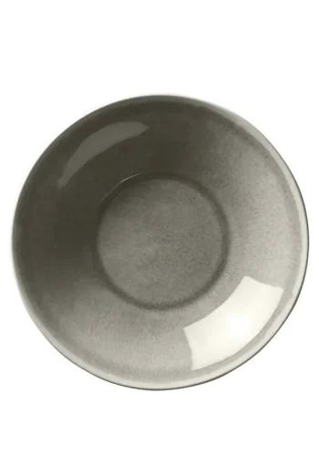 BROSTE COPENHAGEN Nordic Rain tiefer Teller, rund – graues Steinzeug (22,5)
