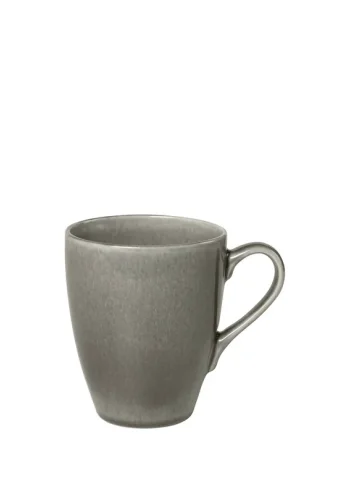 BROSTE COPENHAGEN Nordic Rain Mega-Becher mit Henkel – graues Steingut (H: 11,5)