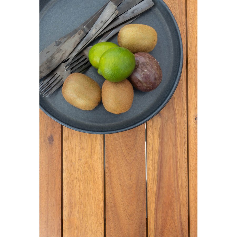 VENTURE DESIGN Khung hagebord - brunt akasietre og svart stl (200x100)