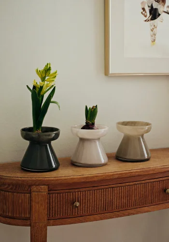BROSTE COPENHAGEN Solai Vase – hellgrünes Glas (H:10)
