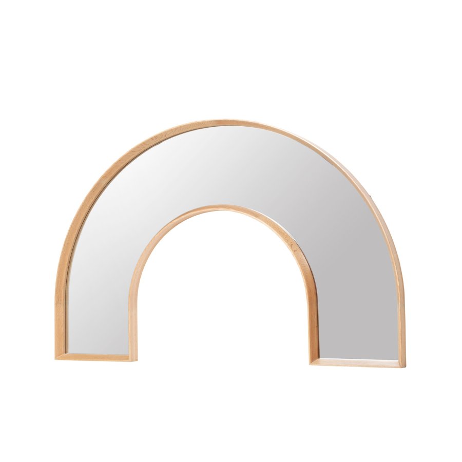 BROSTE COPENHAGEN Alva Rainbow Wandspiegel – Spiegelglas und Natureiche