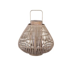 BROSTE Sahara M lykta, rund - glas och naturlig bambu (39)