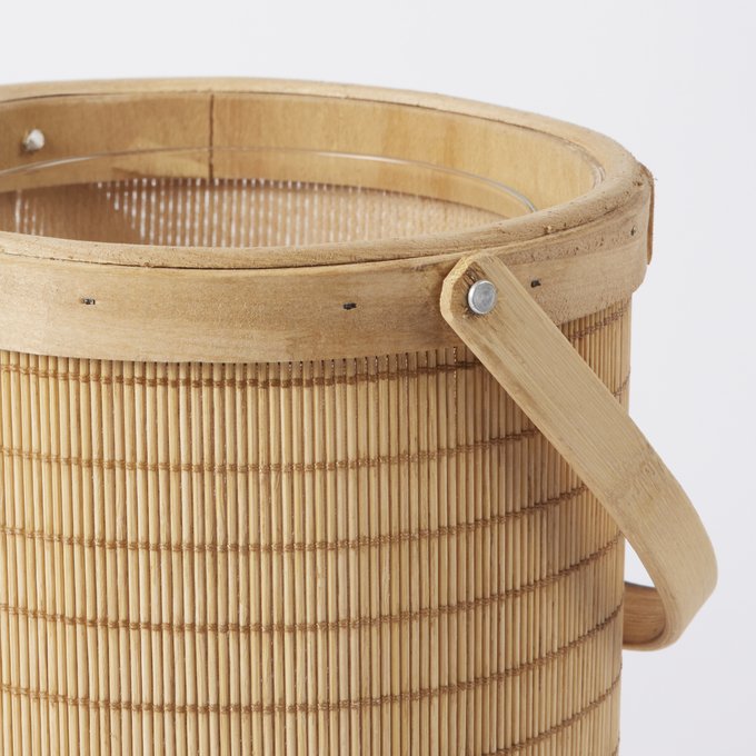 BROSTE COPENHAGEN Saya Laterne, rund – Glas und natürlicher Bambus (17)