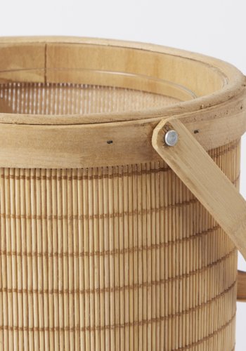 BROSTE COPENHAGEN Saya Laterne, rund – Glas und natürlicher Bambus (14)