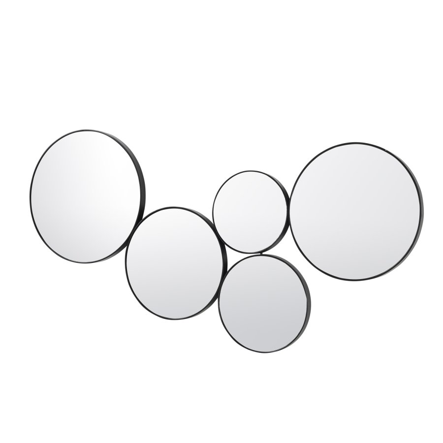 BROSTE COPENHAGEN Art Wandspiegel – Spiegelglas und schwarzes Holz (45 x 93,5)