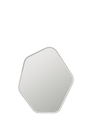 BROSTE COPENHAGEN Ruby veggspeil, sekskant - speilglass og svart MDF (60x50)