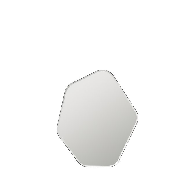 BROSTE COPENHAGEN Ruby veggspeil, sekskant - speilglass og svart MDF (60x50)