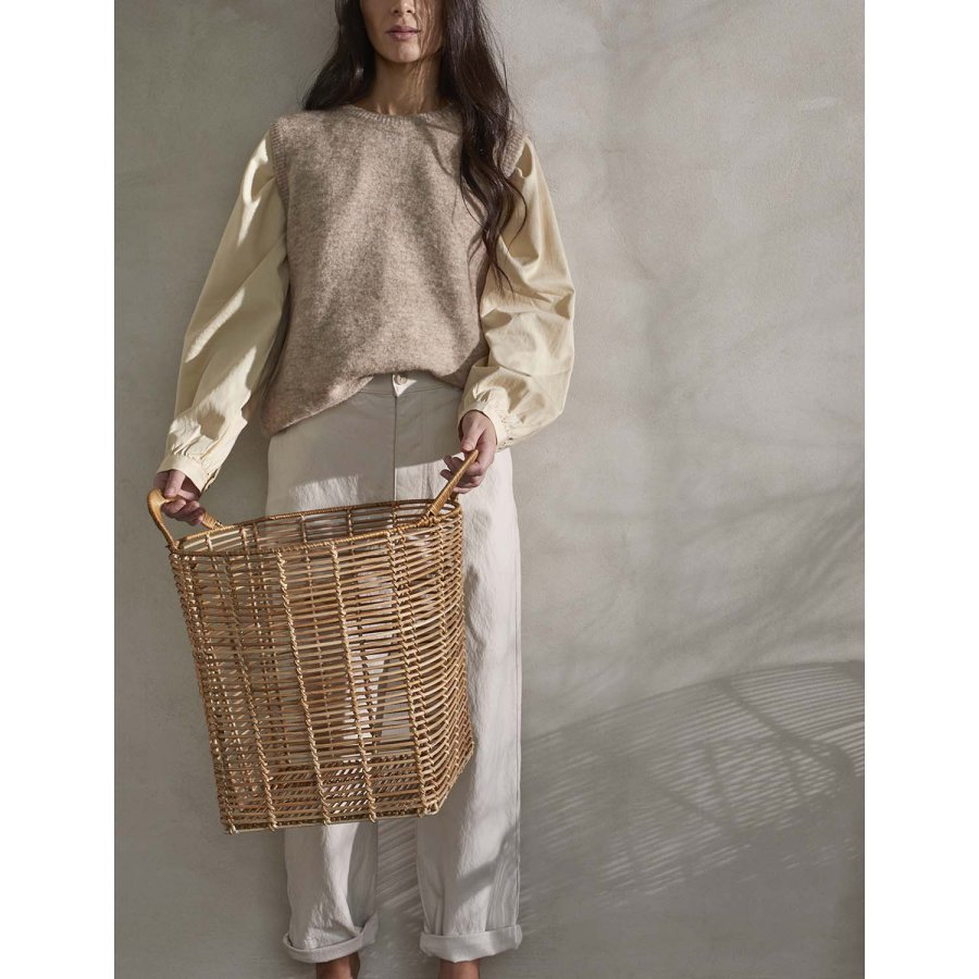 BROSTE COPENHAGEN Safi kurv, m. hndtak - naturrotting - (sett med 2)