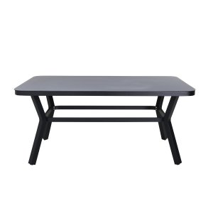 VENTURE DESIGN Virya havebord - gr glas og sort aluminium (160x90)