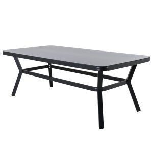 VENTURE DESIGN Virya havebord - gr glas og sort aluminium (200x100)