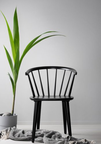 ROWICO Carmen spisebordsstol - sort tr, m. armln