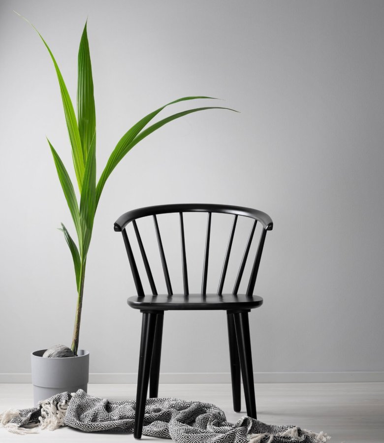 ROWICO Carmen spisebordsstol - sort tr, m. armln