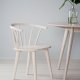 ROWICO Carmen spisebordsstol - hvidpigmenteret gummitr, m. armln