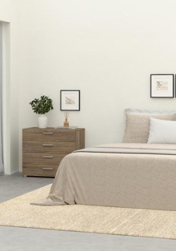 TVILUM Pepe Nachttisch, m. 2 Schubladen - Trüffelfolie und Kunststoff (40x40,25)