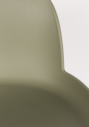 ZUIVER Albert Kuip barkrakk, m ryggsttte og fotsttte - grnn polypropylen/naturlig ask (65cm)