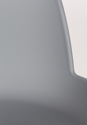 ZUIVER Albert Kuip barkrakk, m ryggsttte og fotsttte - lys gr polypropylen/natur ask (75cm)