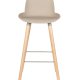 ZUIVER Albert Kuip barkrakk, m ryggsttte og fotsttte - taupe polypropylen/naturlig ask (75cm)