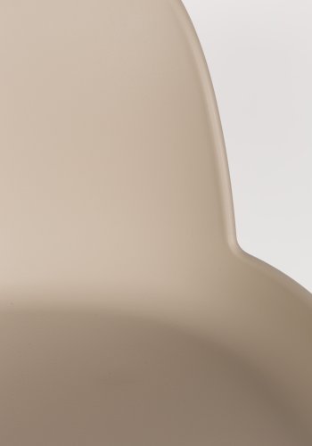 ZUIVER Albert Kuip barkrakk, m ryggsttte og fotsttte - taupe polypropylen/naturlig ask (75cm)