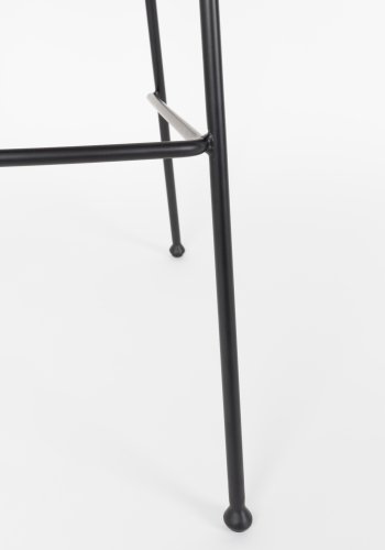 ZUIVER Feston barkrakk, med ryggsttte, armlener og fotsttte - gr polyester og svart stl (65cm)