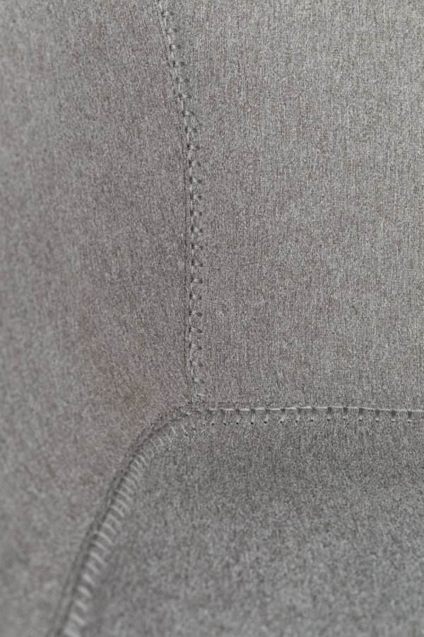 ZUIVER Feston barkrakk, med ryggsttte, armlener og fotsttte - gr polyester og svart stl (76cm)