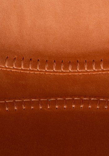 DUTCHBONE Franky Barhocker, mit Rückenlehne und Fußstütze – orangefarbener Samtstoff und schwarzer Stahl (80 cm)