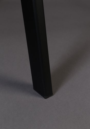 DUTCHBONE Franky Barhocker, mit Rückenlehne und Fußstütze – orangefarbener Samtstoff und schwarzer Stahl (80 cm)