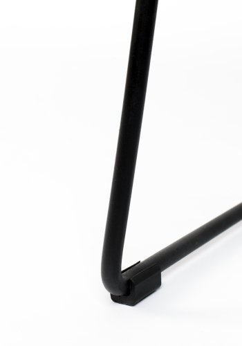 WHITE LABEL LIVING Tangle barstol, med fotsttte - sort teak og stl