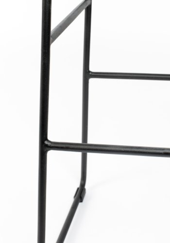 WHITE LABEL LIVING Tangle barstol, med fotsttte - naturlig teak og stl