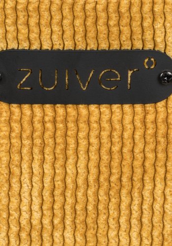 ZUIVER Benson barkrakk, m ryggsttte og fotsttte - okergul flyel polyester/nylon og sort stl (64,5 cm)