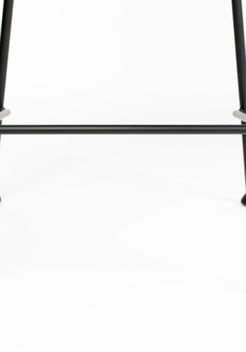 ZUIVER Benson barkrakk, m ryggsttte og fotsttte - mrkebl flyels polyester/nylon og sort stl (64,5 cm)