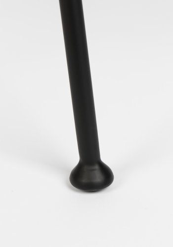 ZUIVER Benson barkrakk, m ryggsttte og fotsttte - mrkebl flyels polyester/nylon og sort stl (64,5 cm)